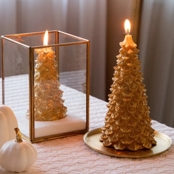 NWT: Christmas Tree Candle With Gutter - Picture 3 of 11